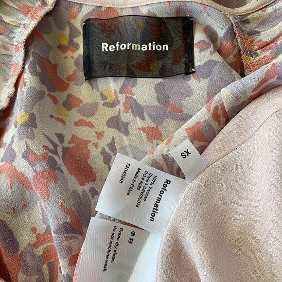 Reformation Dress “ Haven Floral “ Carole Print Maxi Wrap Tie Waist NWOT… - Picture 8 of 8